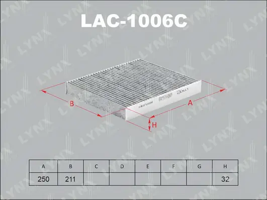 LYNXAUTO szűrő, utastér levegő - LAC-1006C - TothCarparts
