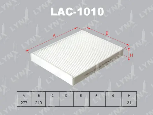 LYNXAUTO szűrő, utastér levegő - LAC-1010 - TothCarparts