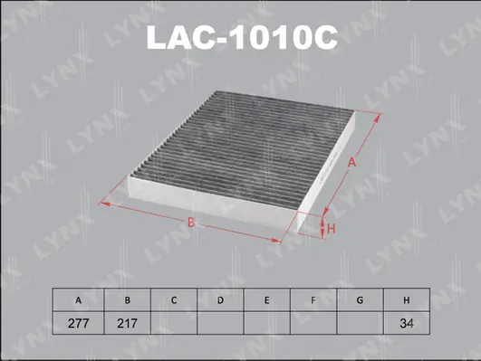 LYNXAUTO szűrő, utastér levegő - LAC-1010C - TothCarparts