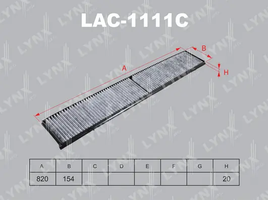 LYNXAUTO szűrő, utastér levegő - LAC-1111C - TothCarparts