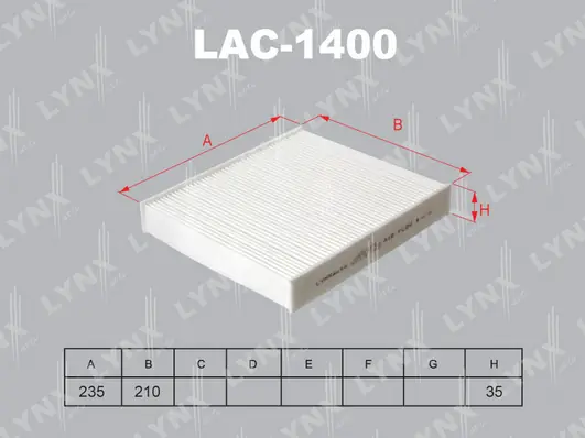 LYNXAUTO szűrő, utastér levegő - LAC-1400 - TothCarparts