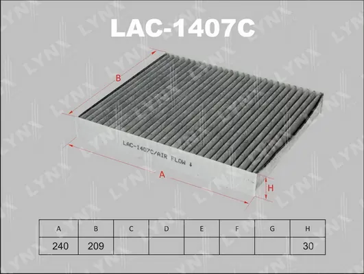LYNXAUTO szűrő, utastér levegő - LAC-1407C - TothCarparts