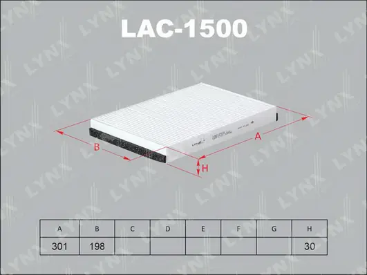 LYNXAUTO szűrő, utastér levegő - LAC-1500 - TothCarparts