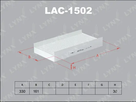 LYNXAUTO szűrő, utastér levegő - LAC-1502 - TothCarparts