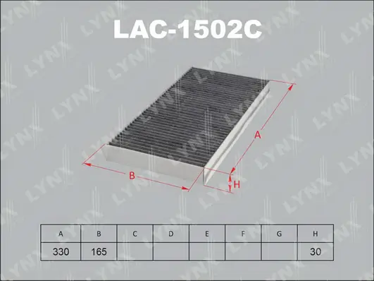 LYNXAUTO szűrő, utastér levegő - LAC-1502C - TothCarparts