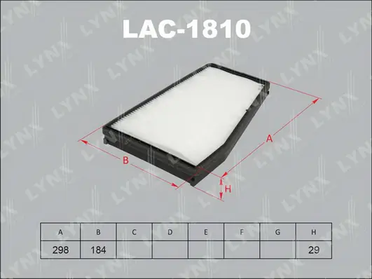 LYNXAUTO szűrő, utastér levegő - LAC-1810 - TothCarparts