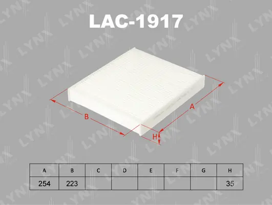 LYNXAUTO szűrő, utastér levegő - LAC-1917 - TothCarparts