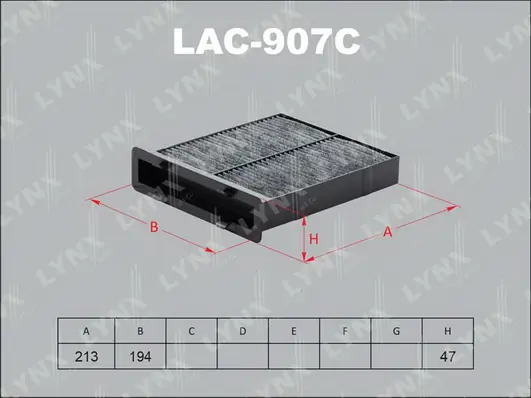 LYNXAUTO szűrő, utastér levegő - LAC-907C - TothCarparts