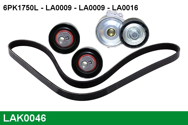 LUCAS hosszbordás szíj készlet - LAK0046 - TothCarparts