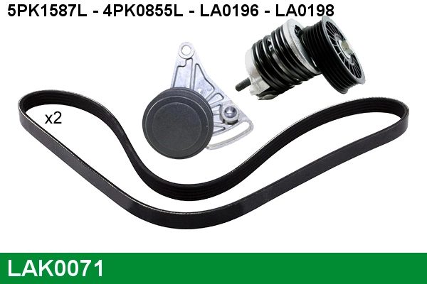 LUCAS hosszbordás szíj készlet - LAK0071 - TothCarparts