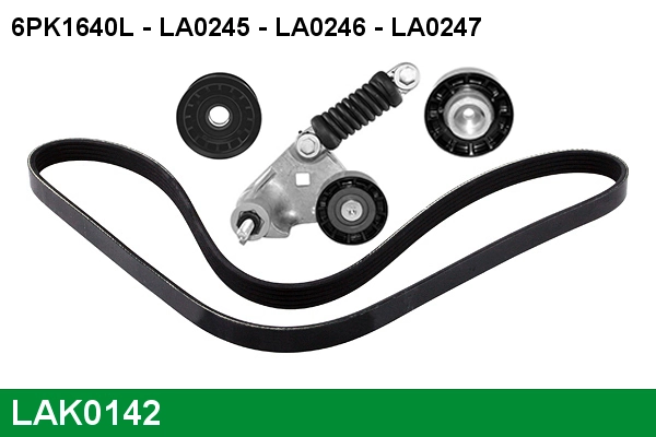 LUCAS hosszbordás szíj készlet - LAK0142 - TothCarparts