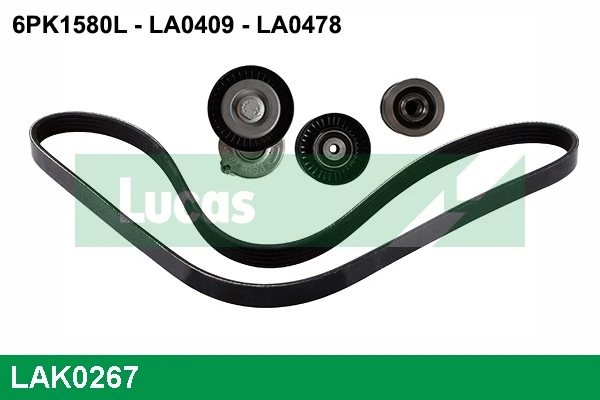 LUCAS hosszbordás szíj készlet - LAK0267 - TothCarparts