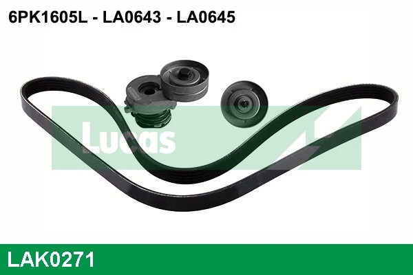 LUCAS hosszbordás szíj készlet - LAK0271 - TothCarparts
