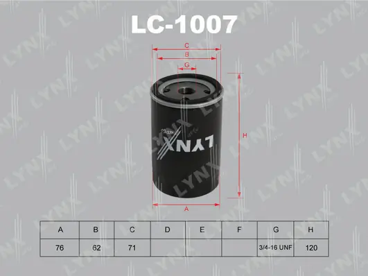 LYNXAUTO olajszűrő - LC-1007 - TothCarparts