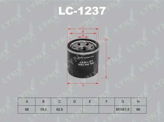 LYNXAUTO olajszűrő - LC-1237 - TothCarparts