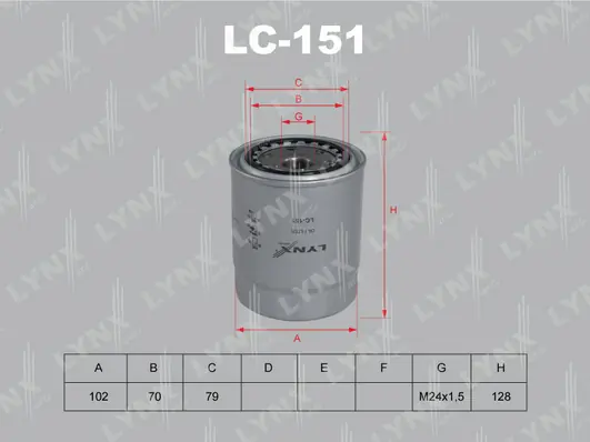 LYNXAUTO olajszűrő - LC-151 - TothCarparts