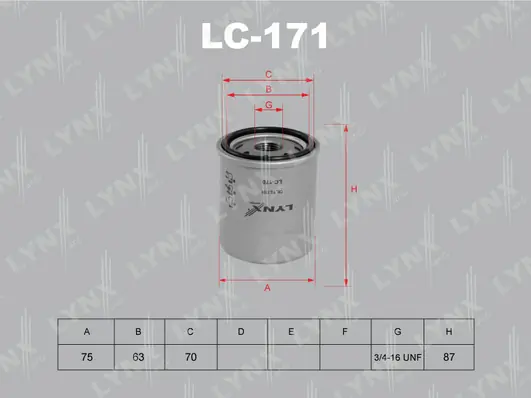 LYNXAUTO olajszűrő - LC-171 - TothCarparts