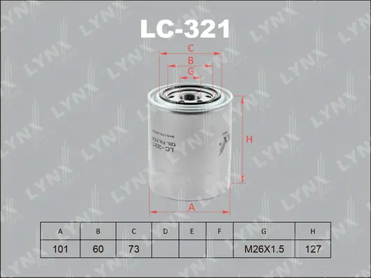 LYNXAUTO olajszűrő - LC-321 - TothCarparts