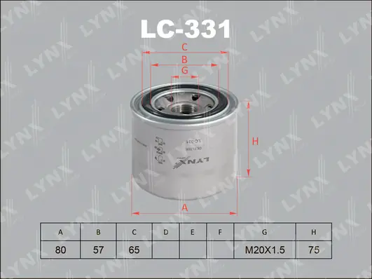LYNXAUTO olajszűrő - LC-331 - TothCarparts
