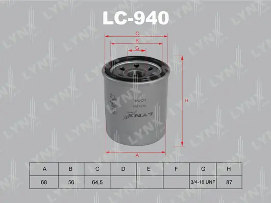 LYNXAUTO olajszűrő - LC-940 - TothCarparts