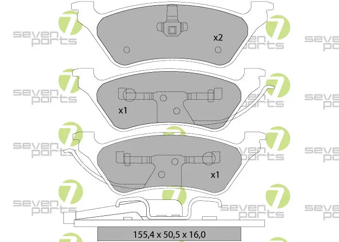 7 SEVEN PARTS fékbetétkészlet, tárcsafék - SVP24560 - TothCarparts