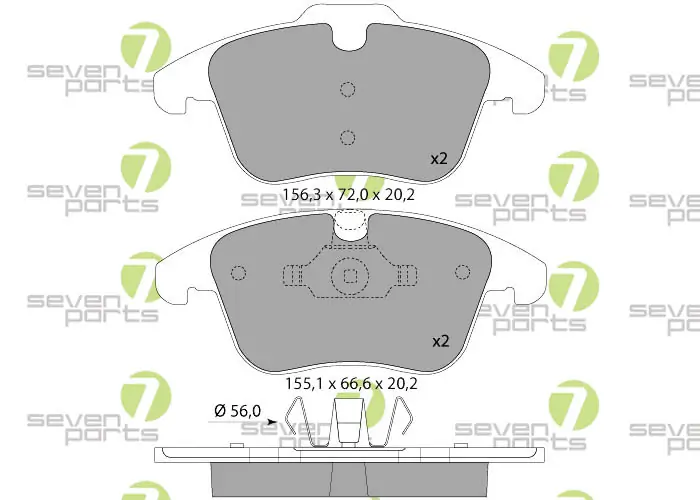 7 SEVEN PARTS fékbetétkészlet, tárcsafék - SVP24140 - TothCarparts