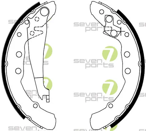 7 SEVEN PARTS fékpofakészlet - SVG10408 - TothCarparts