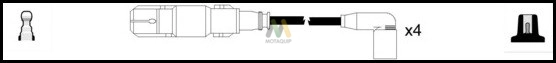 MOTAQUIP gyújtókábelkészlet - LDRL776 - TothCarparts