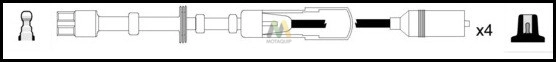 MOTAQUIP gyújtókábelkészlet - LDRL805 - TothCarparts