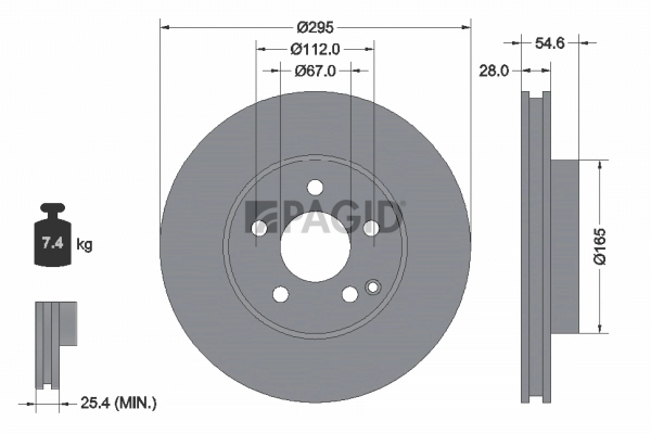PAGID féktárcsa - 54151NHC - TothCarparts