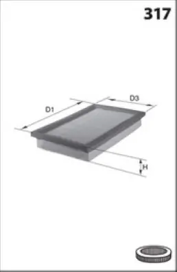 LUCAS FILTERS légszűrő - LFAF554 - TothCarparts
