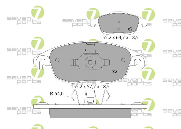 7 SEVEN PARTS fékbetétkészlet, tárcsafék - SVP24360 - TothCarparts