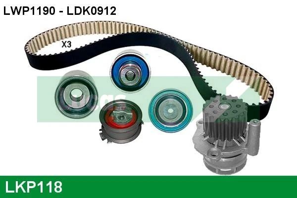 LUCAS Vízpumpa + fogasszíj készlet - LKP118 - TothCarparts