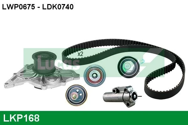 LUCAS Vízpumpa + fogasszíj készlet - LKP168 - TothCarparts