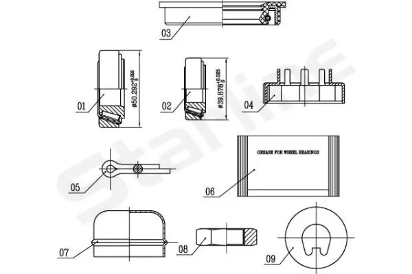 STARLINE kerékcsapágy készlet - LO 00529 - TothCarparts