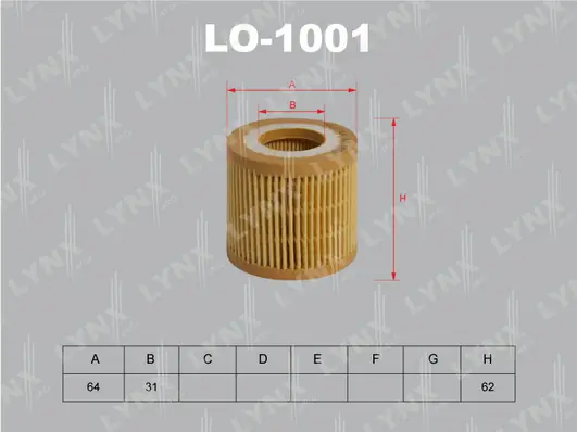 LYNXAUTO olajszűrő - LO-1001 - TothCarparts
