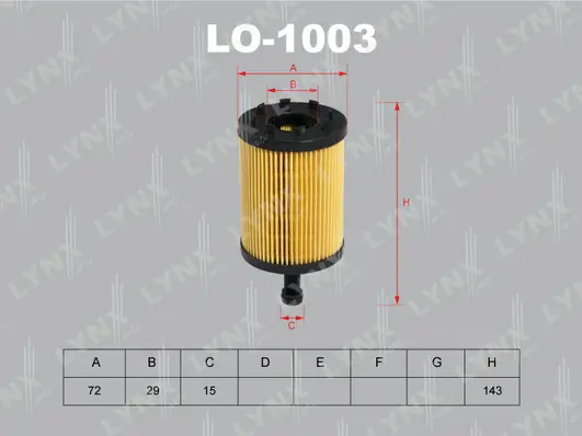 LYNXAUTO olajszűrő - LO-1003 - TothCarparts