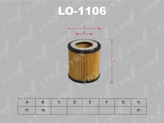 LYNXAUTO olajszűrő - LO-1106 - TothCarparts
