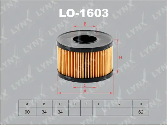 LYNXAUTO olajszűrő - LO-1603 - TothCarparts