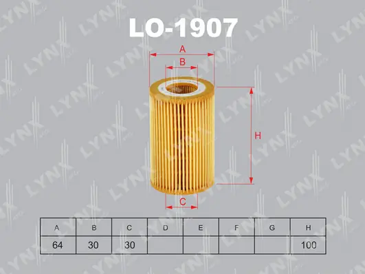 LYNXAUTO olajszűrő - LO-1907 - TothCarparts