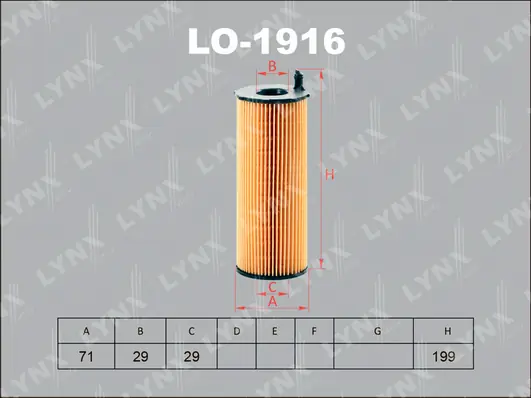 LYNXAUTO olajszűrő - LO-1916 - TothCarparts