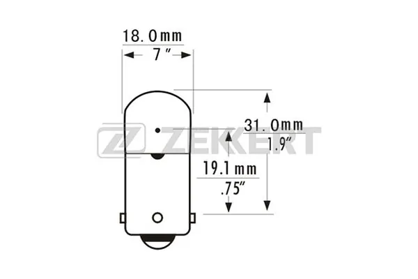 ZEKKERT izzó, rendszámtábla-világítás - LP-1034 - TothCarparts