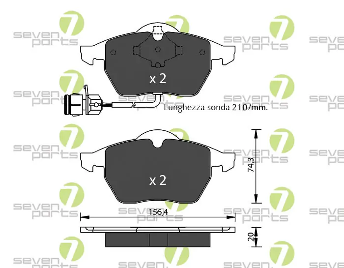 7 SEVEN PARTS fékbetétkészlet, tárcsafék - SVP15644 - TothCarparts