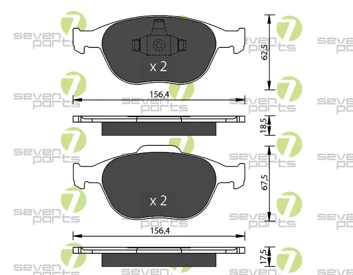 7 SEVEN PARTS fékbetétkészlet, tárcsafék - SVP22120 - TothCarparts