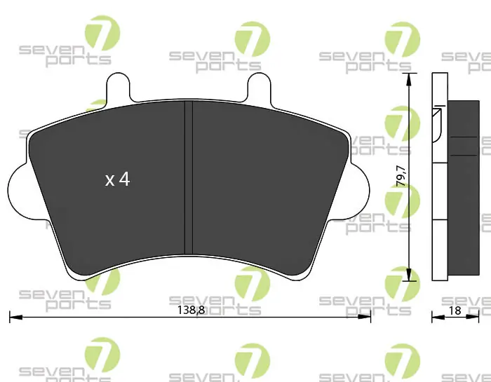 7 SEVEN PARTS fékbetétkészlet, tárcsafék - SVP21090 - TothCarparts