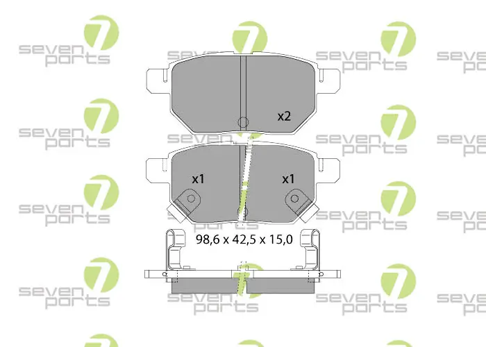 7 SEVEN PARTS fékbetétkészlet, tárcsafék - SVP27111 - TothCarparts