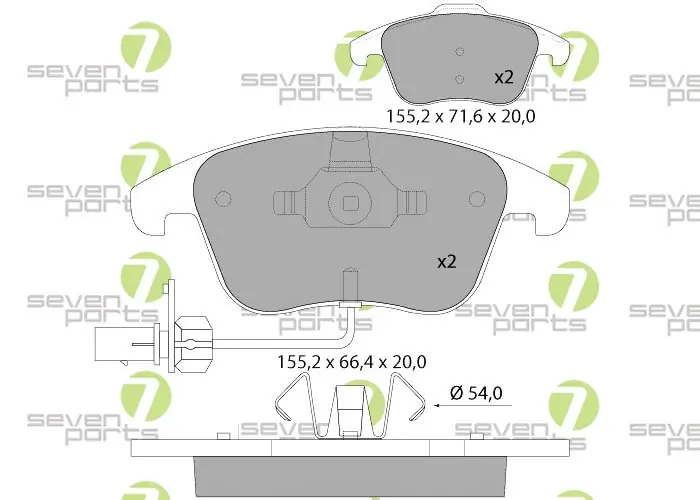7 SEVEN PARTS fékbetétkészlet, tárcsafék - SVP24141 - TothCarparts