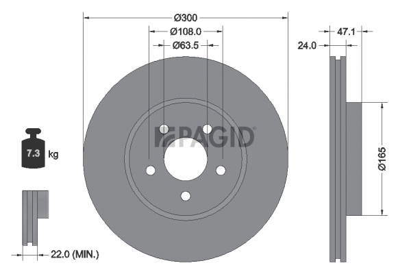 PAGID féktárcsa - 50345NHC - TothCarparts