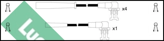 LUCAS gyújtókábelkészlet - LUC4102 - TothCarparts