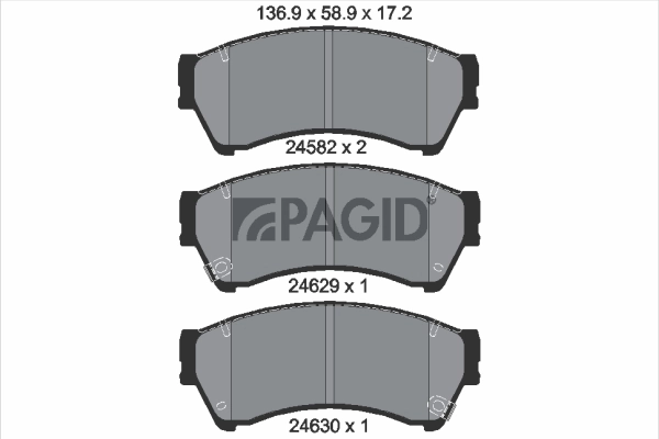 PAGID fékbetétkészlet, tárcsafék - T1749N - TothCarparts